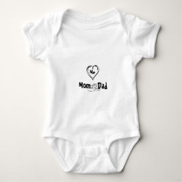 ute Mum & Dad Heart – Custom Name Baby Bodysuit