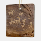 Ute Petroglyphs Keramisch Ornament (Links)