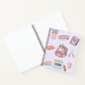 ute Pink Unicorn School Supplies Collection Notitieboek (Binnen)