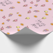 Ute Roze & Sinaasappel Ombre Zomer Inpakpapier (Hoek)