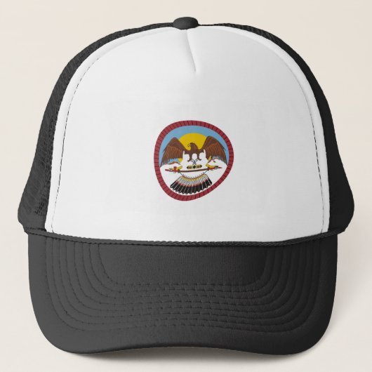 Ute Stam Vlag Hoed Trucker Pet (Voorkant)