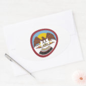 Ute Stam Vlag Sticker (Envelop)