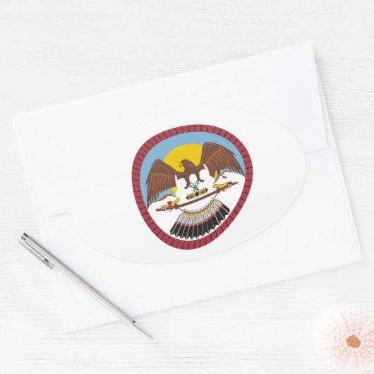 Ute Tribe Flag Sticker (Envelop)