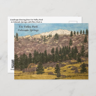Ute Valley Park Colorado Springs illustratie Briefkaart