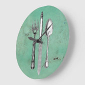 Utensil Art Vintage Grote Klok (Hoek)