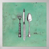Utensil Art Vintage Poster (Voorkant)