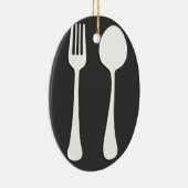 UTENSILEN... FORK, SPOON GIFTS KERAMISCH ORNAMENT (Rechts)
