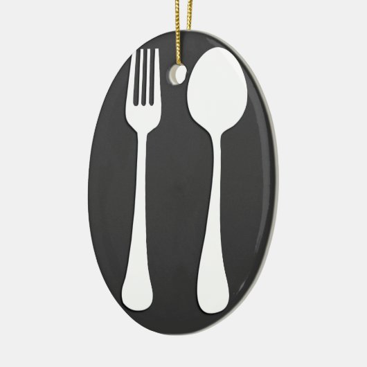 UTENSILEN... FORK, SPOON GIFTS KERAMISCH ORNAMENT (Links)