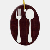 UTENSILEN... FORK, SPOON GIFTS KERAMISCH ORNAMENT (Achterkant)