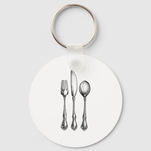 UTENSILEN... KNIFE, FORK, SPOON SLEUTELHANGER (Voorkant)
