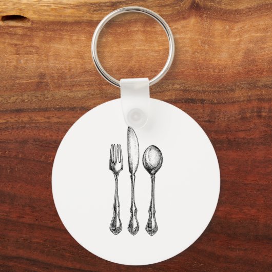 UTENSILEN... KNIFE, FORK, SPOON SLEUTELHANGER (Voorkant)