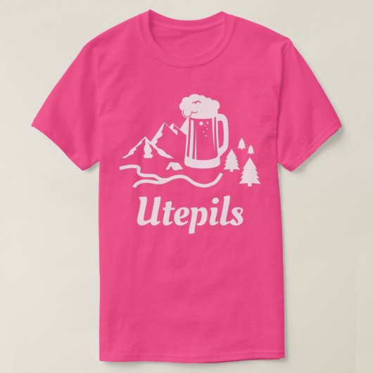 Utepils Drink bier in Noorwegen Noors Word T-shirt (Design voorkant)