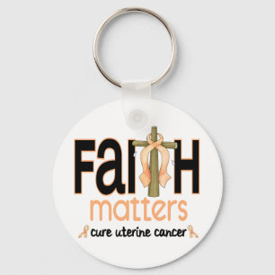 Uteriene kanker Faith Matters Cross 1 Sleutelhanger