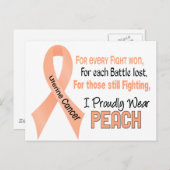 Uteriene kanker I Zelden Draag Perzik 1 Briefkaart (Voorkant / Achterkant)