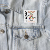 Uteriene kanker ik Draag voor mijn moeder 43 Vierkante Button 5,1 Cm (In situ)