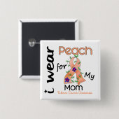 Uteriene kanker ik Draag voor mijn moeder 43 Vierkante Button 5,1 Cm (Voorkant /achterkant)