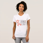 Uteriene kanker lint iemand waar ik van hou t-shirt (Voorkant volledig)