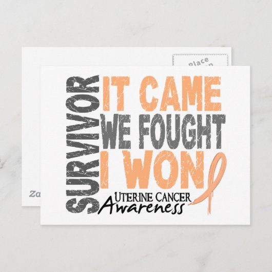 Uteriene kanker overlevende het werd dat we vonden briefkaart (Voorkant / Achterkant)