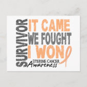 Uteriene kanker overlevende het werd dat we vonden briefkaart (Voorkant)