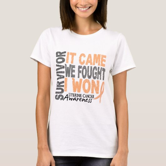 Uteriene kanker overlevende het werd dat we vonden t-shirt (Voorkant)