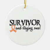 Uteriene kanker Overleving 18 Keramisch Ornament (Voorkant)