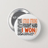 Uteriene kanker Overleving 4 Ronde Button 5,7 Cm (Voorkant /achterkant)