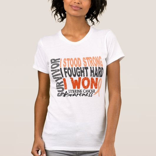 Uteriene kanker Overleving 4 T-shirt (Voorkant)
