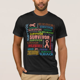 Uteriene kanker Survivor Collage.png T-shirt