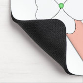 Uteriene kanker Survivor Flower Ribbon Muismat (Hoek)