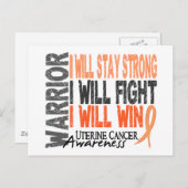 Uteriene kanker Warrior Briefkaart (Voorkant / Achterkant)
