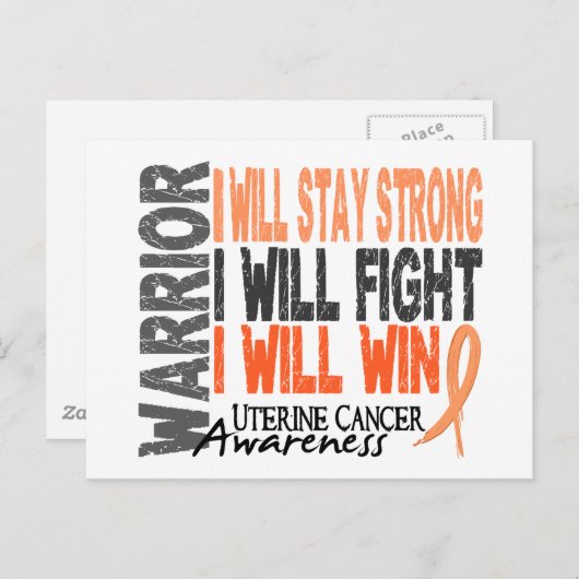 Uteriene kanker Warrior Briefkaart (Voorkant / Achterkant)