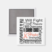 Uteriene kankerbestrijding - Overwinning Magneet (Voorkant / Achterkant)