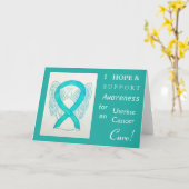 Uteriene kankerbewustwording Wenskaart Kaart (Gele Bloem)