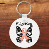 Uteriene kankervlinder overlevende sleutelhanger (Voorkant)