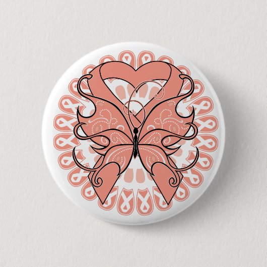 Uteriene kankervlindercirkel van linten ronde button 5,7 cm (Voorkant)