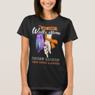 Uterine Cancer Awareness Ribbon Support Giften T-shirt