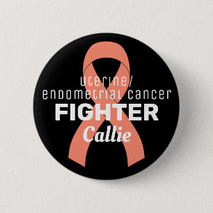 Uterine Endometriale Cancer Ribbon Button