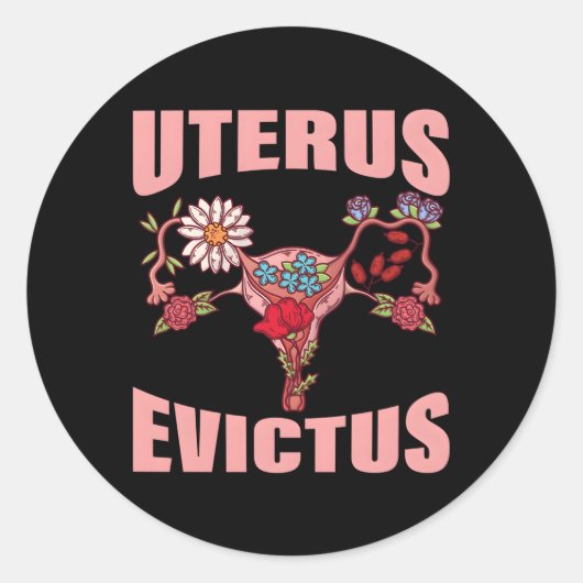 Uterus Anatomie Uterus Evictus Uterus Verwijdering Ronde Sticker (Voorkant)
