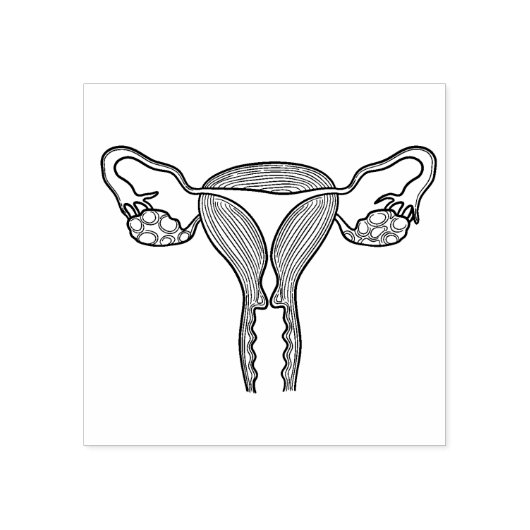 Uterus Birth Rubber Stempel (Afrduk)