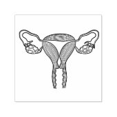 Uterus Birth Rubber Stempel (Design)