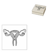 Uterus Birth Rubberstempel (Gestempeld)
