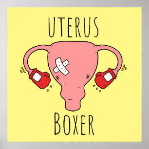 Uterus Boxer / Uterus Puns / Uterus Jokes Poster