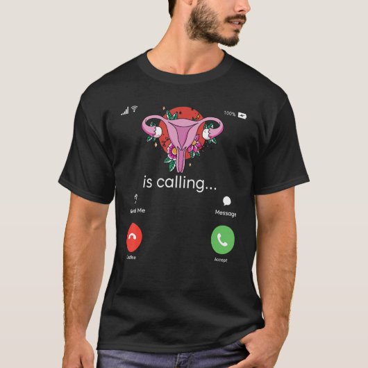 Uterus Feminist Womens Rights Reproductive Feminis T-shirt (Voorkant)