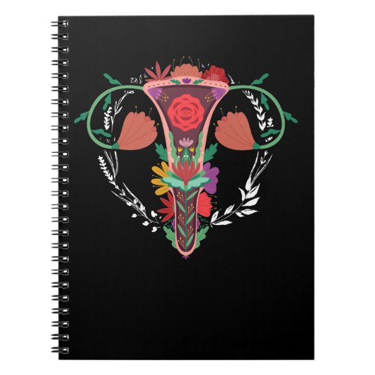 Uterus Flower Women Rights Feminism Pro-Choice Notitieboek (Voorkant)
