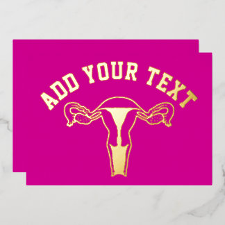 Uterus Graphic Gold Foil Kaarten