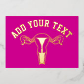 Uterus Graphic Gold Foil Kaarten (Voorkant)