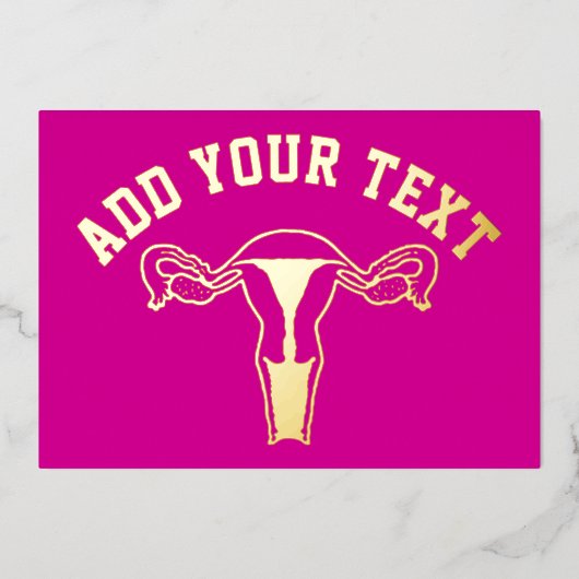 Uterus Graphic Gold Foil Kaarten (Voorkant)