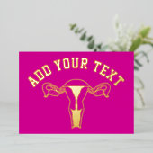 Uterus Graphic Gold Foil Kaarten (Staand Voorkant)