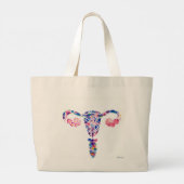 Uterus Grote Tote Bag (Achterkant)
