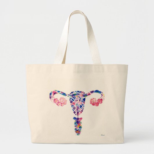 Uterus Grote Tote Bag (Voorkant)